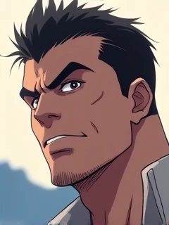 I want to create a gigachad in anime style from a photo 