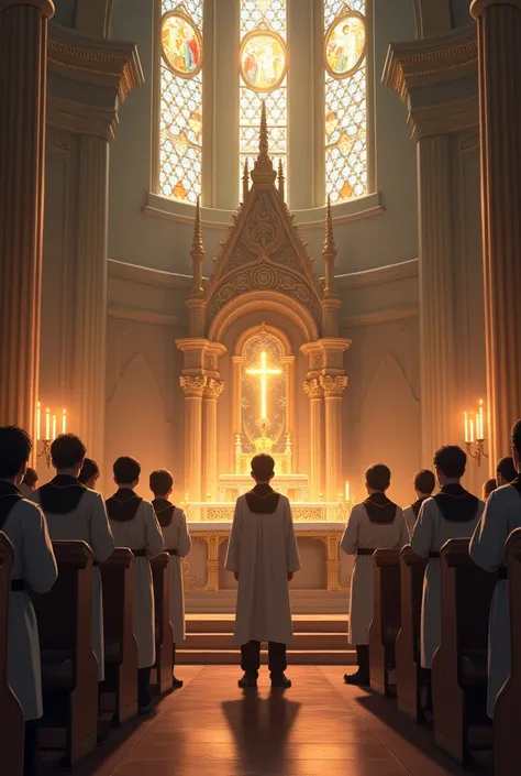 An image alluding to the meeting of altar servers, ceremonies and young altar boys serving at the altar