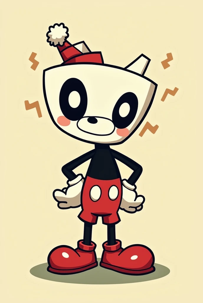 Create an easy to draw character with the cuphead style

