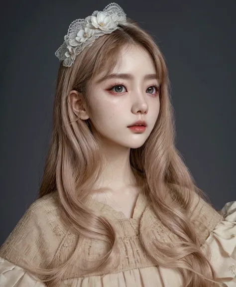 Soojin, former member of the group (g)I-DLE, has a face that is characterized by its elegance and sophistication. Her skin is clear and smooth, with a porcelain tone that highlights her delicate facial features. 

His eyes are big, almond shaped, and are s...