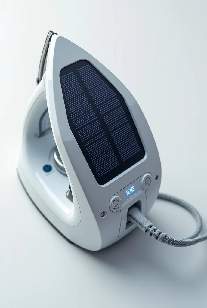 Cordless Iron from Temu,put solar panel on top of the iron