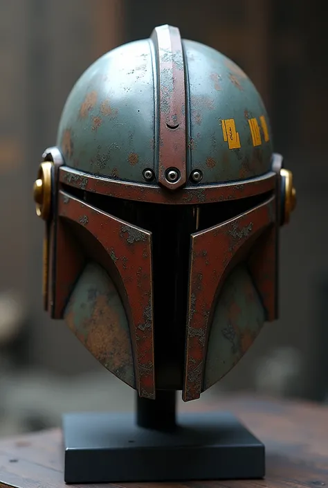 Mandalorian helmet next to Mod Guideon&#39;s
