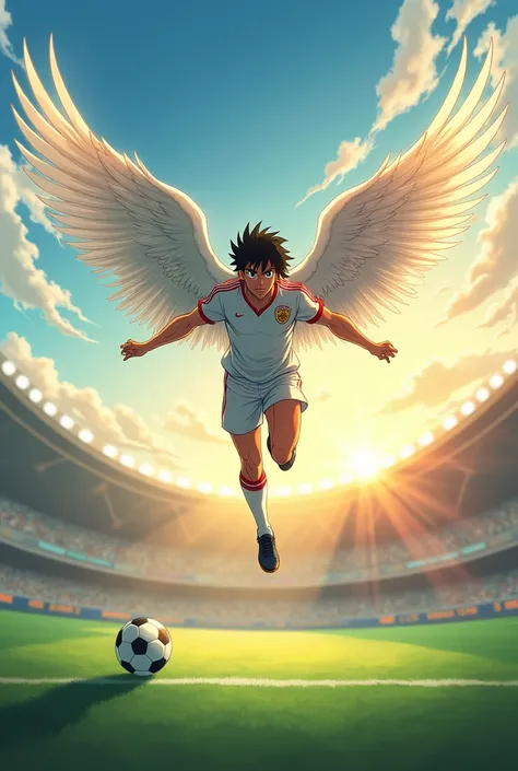 Image of captain subasa with wings