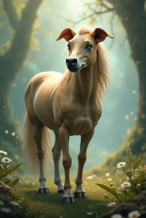 horse with a dog face