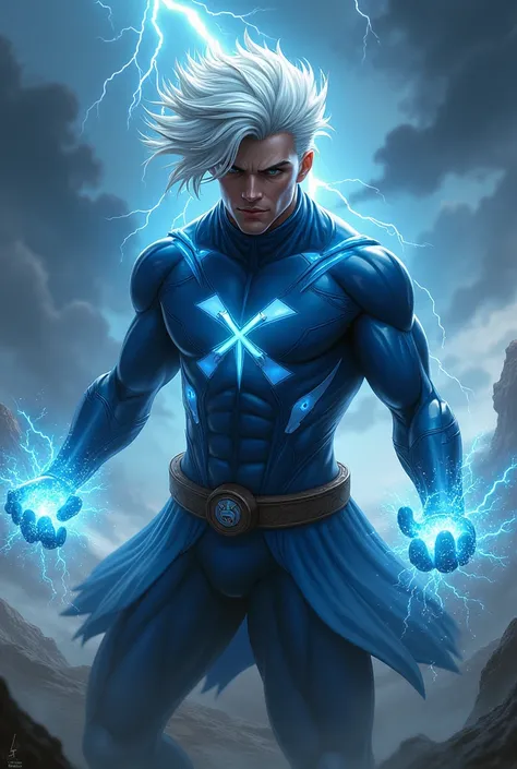 Storm, from X-Men, teenager male version
