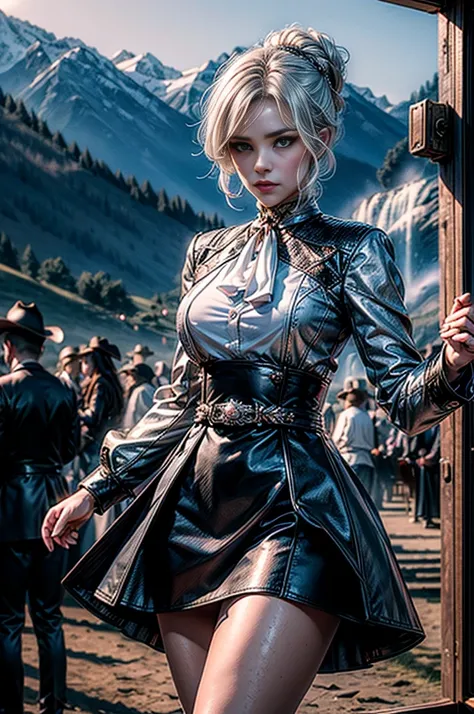 masterpiece,best quality, masterpiece, high detail,detailed face,detailed eyes,rendered eyes,perfect eyes,hip lines,crisp image,detailed,amazing,8k,8k wallpaper,8k background,high detailed skin,high res, (((cowboy shot))), solo, 1girl,looking at viewer,Wil...