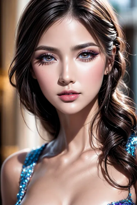 Realistic (photorealistic Realism), (high resolution), ((intricately detailed digital art)). (ultra realistic texture details: velvety skin, hair.), (ultra quality), professional photography, (glamour shot of Japanese woman:1.3), (intricately detailed real...