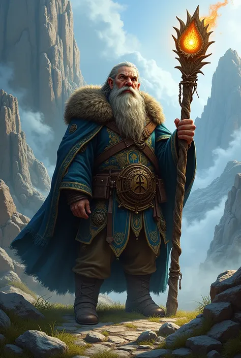 Dwarf wizard with staff 