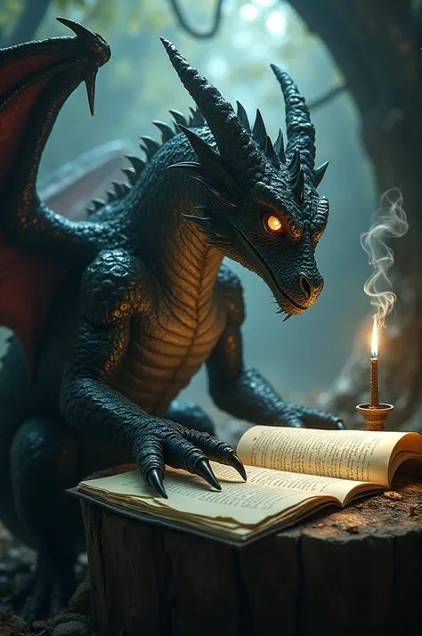 A scary dragon who writes poems