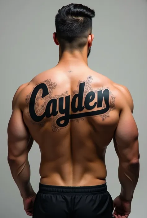 Cayden as a back tattoo
