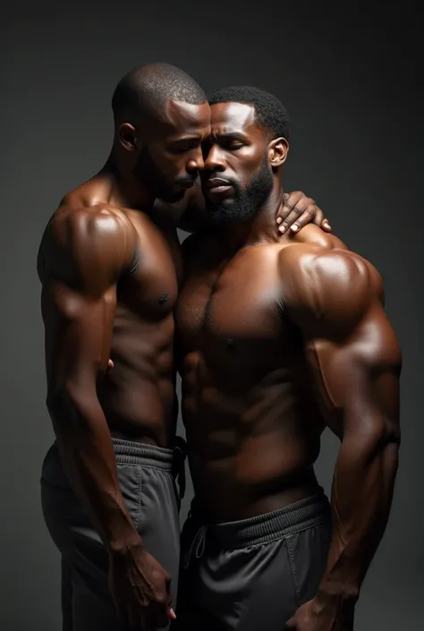 A muscular man fucking a muscular black man 