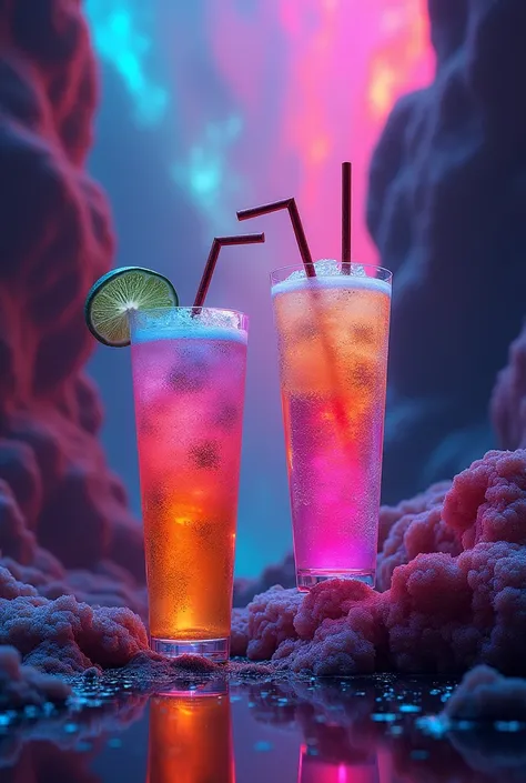 Drinks that say crazy colors logo