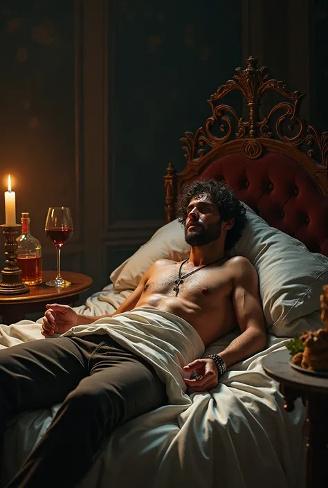 In this scene Aurelio lived a night of excess and debauchery before his death