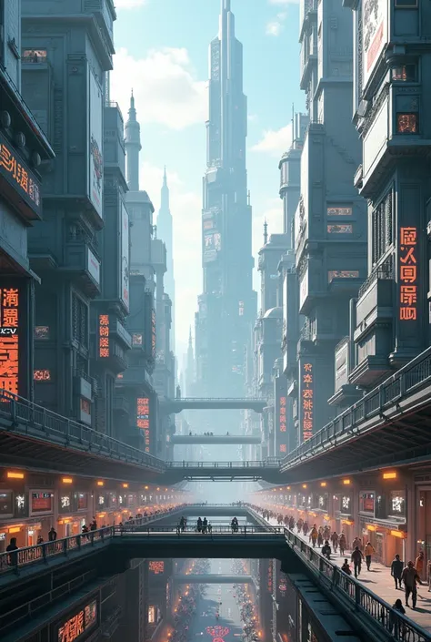 a futuristic city 

