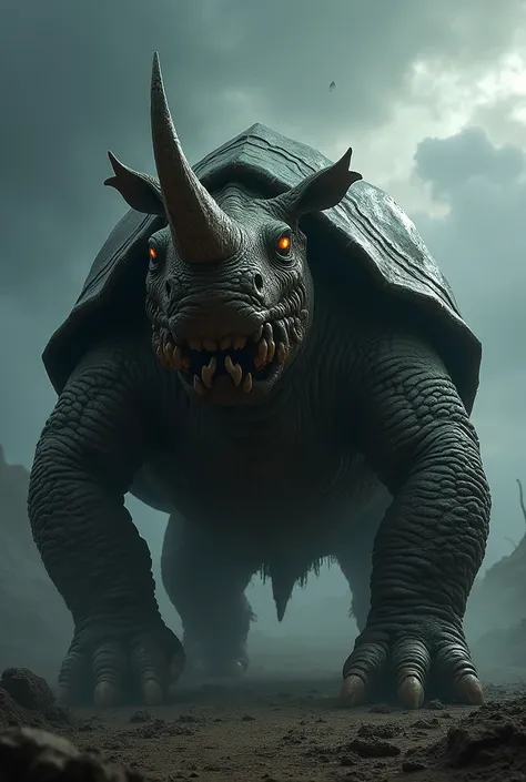 Merge a rhino with a turtle and make a scary creature