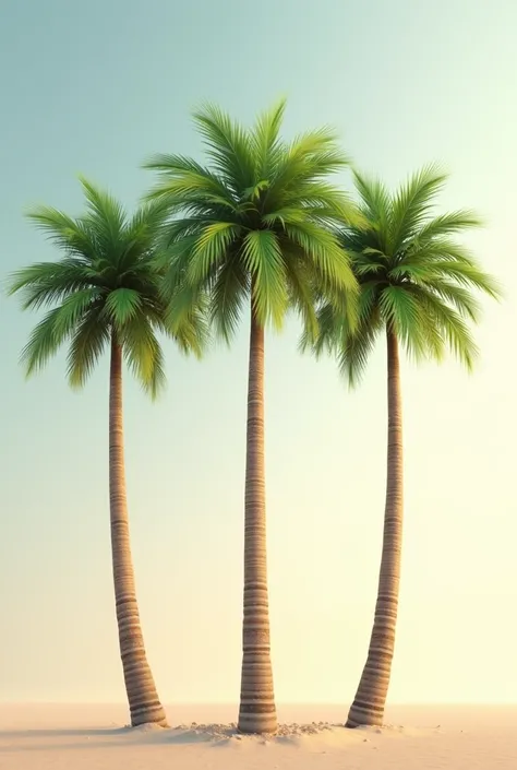 THREE REAL ANIMATED PALMS IN A ROW