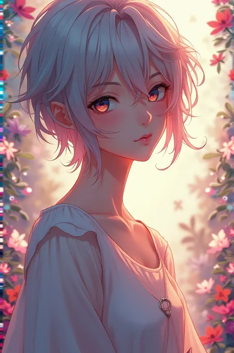 A feminine boy in a anime style 