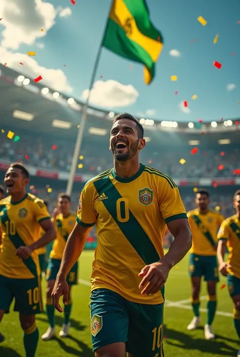 MARCELO MORENO MARTINS WINNING THE WORLD CUP WITH THE BOLIVIAN NATIONAL TEAM 