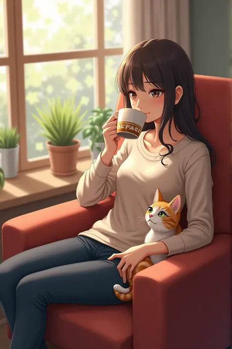 Coffee with a cat