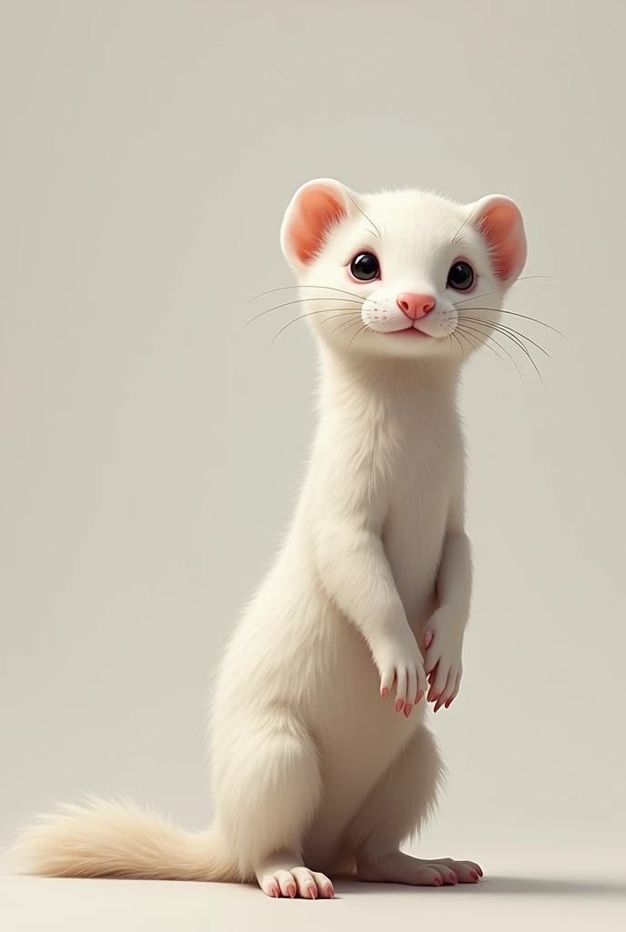 an adult white ferret