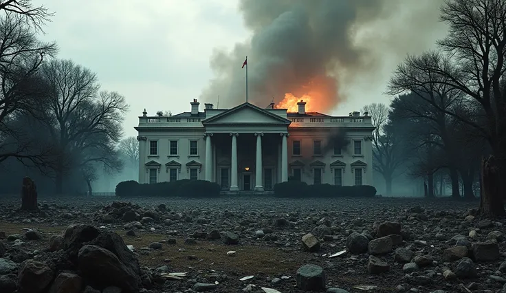 the white house was destroyed by fire
