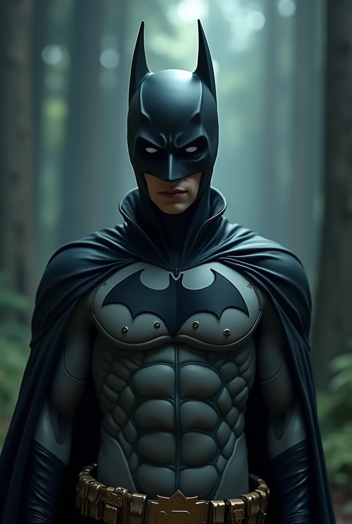 a naruto character wearing a batman costume, (not wearing a mask), detailed facial features, detailed costume, 1 person, intricate details, cinematic lighting, dramatic atmosphere, fantasy, dark, (best quality,4k,8k,highres,masterpiece:1.2),ultra-detailed,...