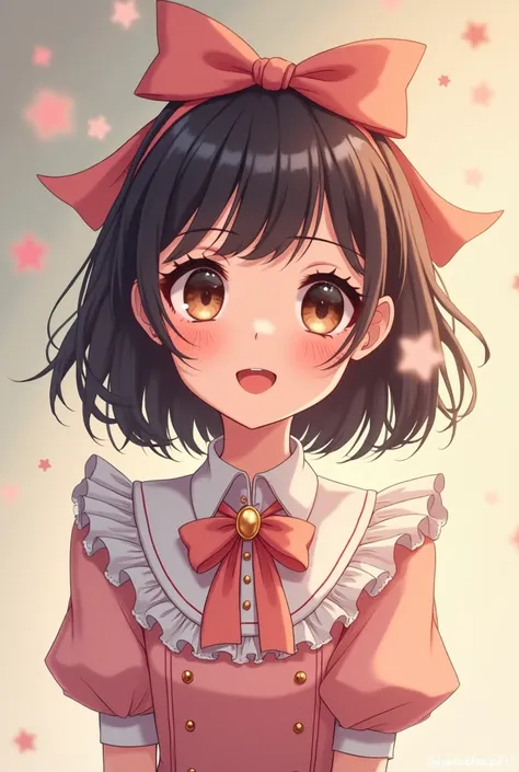 
cute  anime girl with olive skin with lolita clothes too 