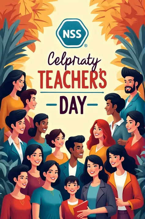 A teachers day poster with NSS logo and a quote 