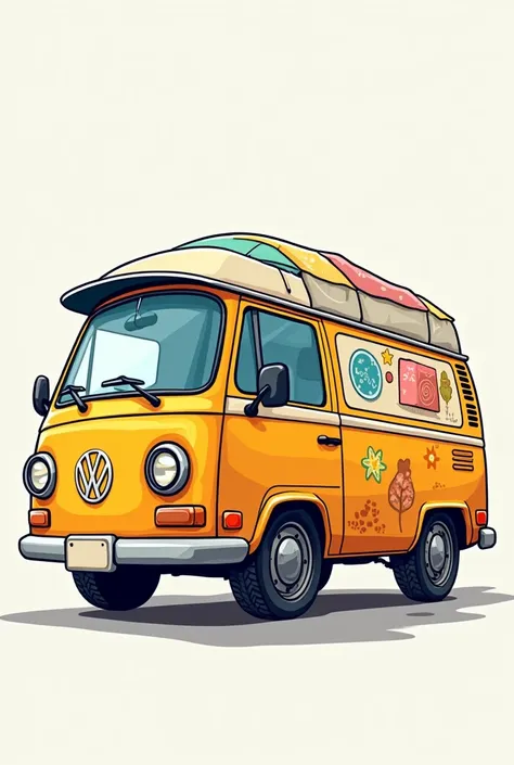 Hand-drawn cartoon of vector illustration Van vector illustration 
 