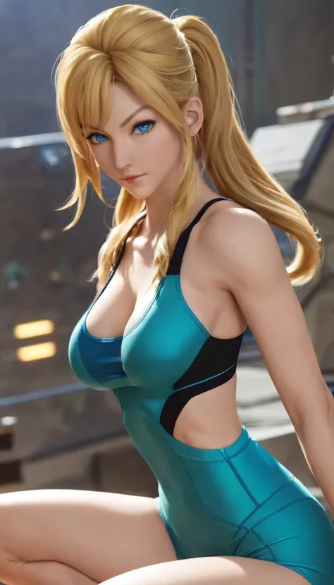 (Samus Aran)(blonde)(1solo)(1girl)((Solo)) ((Masterpiece:1.4)) ((High Quality:1.4)) (Slim thick:1.4)((Perfect Face:1.4)) ((Natural saggy Breasts)) ((Wide Hips:1.2)) ((Narrow Waist)) ((Beautiful))((PONYTAIL Hair)) ((Light Skin)) ((Cute Nose)) ((BLue Eyes)) ...