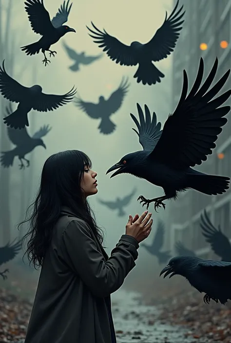 

2. **"Raise crows and they will tear your eyes out."**
   - **Drawing Description:** A person lovingly feeding several crows. Crows seem friendly and docile at first., But in the background of the drawing you can see how some of them start to become aggr...