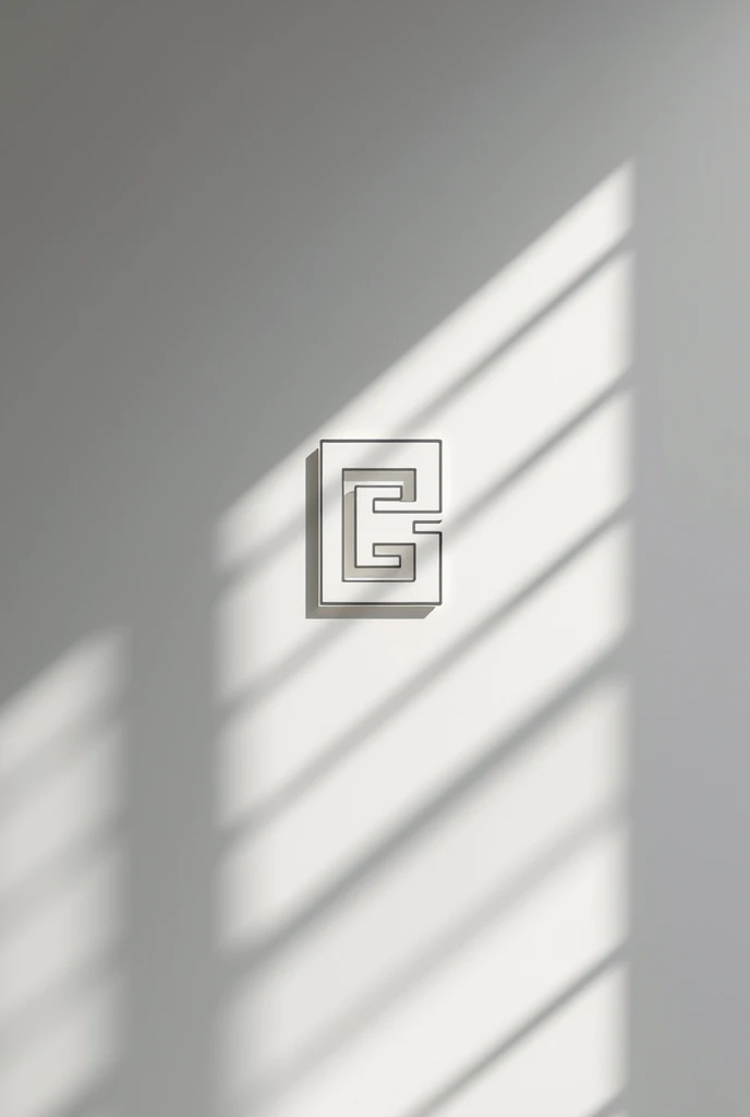 please create a logo in black and white, for a company. I want it square shaped, and to look like the light is coming through a louver blinds into the room, making strips of light on the wall. minimal design
