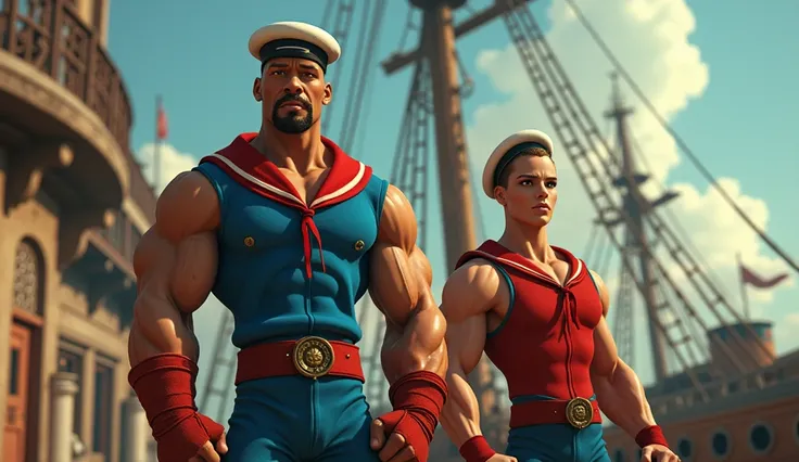 Popeye 2 (2025) Movie | Will Smith, Dwayne Johnson Robin Williams, Movie Thumbnail for YouTube 