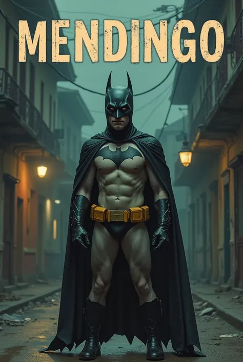 

The image shows a version of Batman, using a makeshift cape and mask, made of simple, worn-out materials, giving an air of sloppiness. He appears to be in a surveillance position, but in an innocent and comical way, as if it were "joking" of being the he...