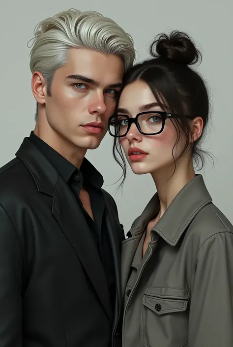 Dima is a tall, handsome, platinum-blond man with grey eyes like cold steel. And Taya is his twin, a female copy, shorter, beautiful but insecure. She wore loose clothes and huge glasses, gathering her hair into an untidy bun on her head. 