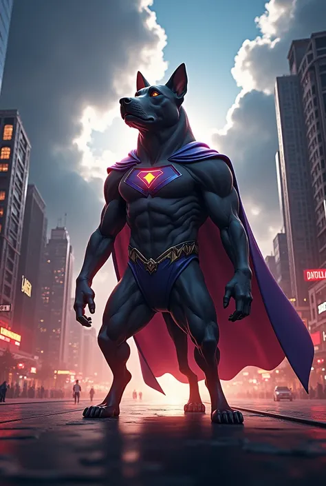 A dog with super powers arriving on Earth