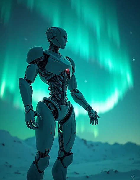 A robot is reshaping the Northern Lights, bending the auroras into dazzling geometric patterns in the sky.