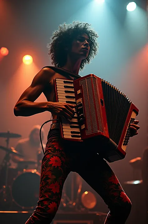 Accordéon chant rock feu 