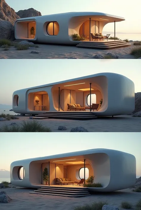 
The NeoHaven modular house concept merges the ancient security of caves with a futuristic aesthetic. Designed to be expandable, the home uses recycled materials and a durable steel structure. Its adaptable, multifunctional spaces reflect both the evolutio...