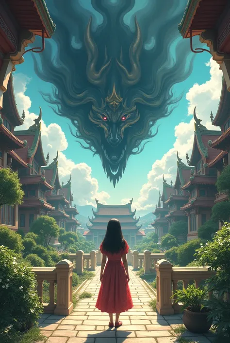 Absurd, High resolution, Super detailed, (One girl:1.3),
break
, Design a beautiful temple scene, Complex architecture, Lush garden, A sense of peace and spirituality.
break
, Creating a destructive demonic image, Has frightening characteristics, Dark Powe...