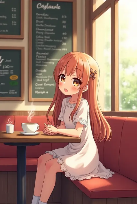 Anime Style, One girl, Cafe