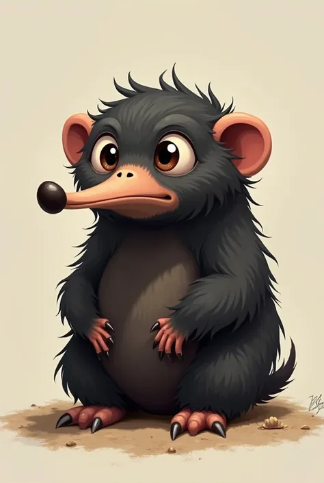 Harry Potter cartoon niffler for WhatsApp profile picture, but realistic 
