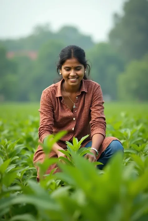 A few Bangladeshi women and young entrepreneurs work energetically in the agricultural field.