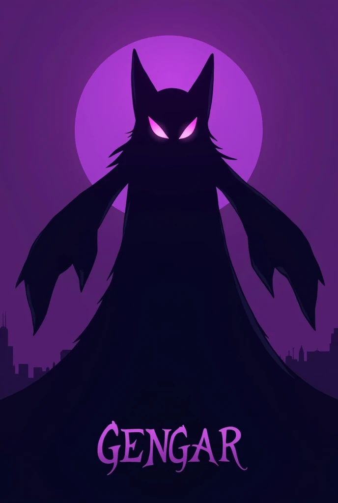 

- Form: A silhouette of Gengar with glowing eyes on a dark purple background.
- Color principal: dark purple (#3B0B3F)
- Secondary color: negro (#000000)
- Text: "Vladconssj" in a modern and elegant font, with a shadow effect to give depth


