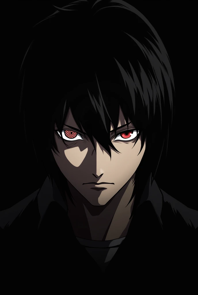 Make the baddest wallpaper of death note with kera face ( light yagami )