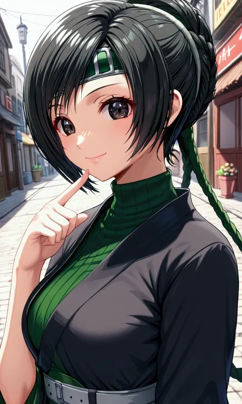 ((final fantasy 7 character yuffie kisaragi,yuffie kisaragi,highest quality, high resolution, perfect pixel, written boundary de...