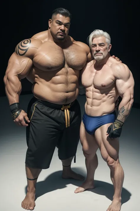 Middle age，the only person，male people，Muscle wrestler，musculous，Stout wrestler，Asian people，Uncles，Middle age 60，tall，Long legs，Short hair details，Short hair details，Wrestling Bootle Mannequin，Panorama characters，WWE ring，WWE American professional wrestli...