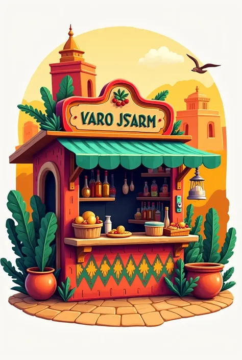 create a logo for a mexican restaurant called "little market: Drinks and delicacies"