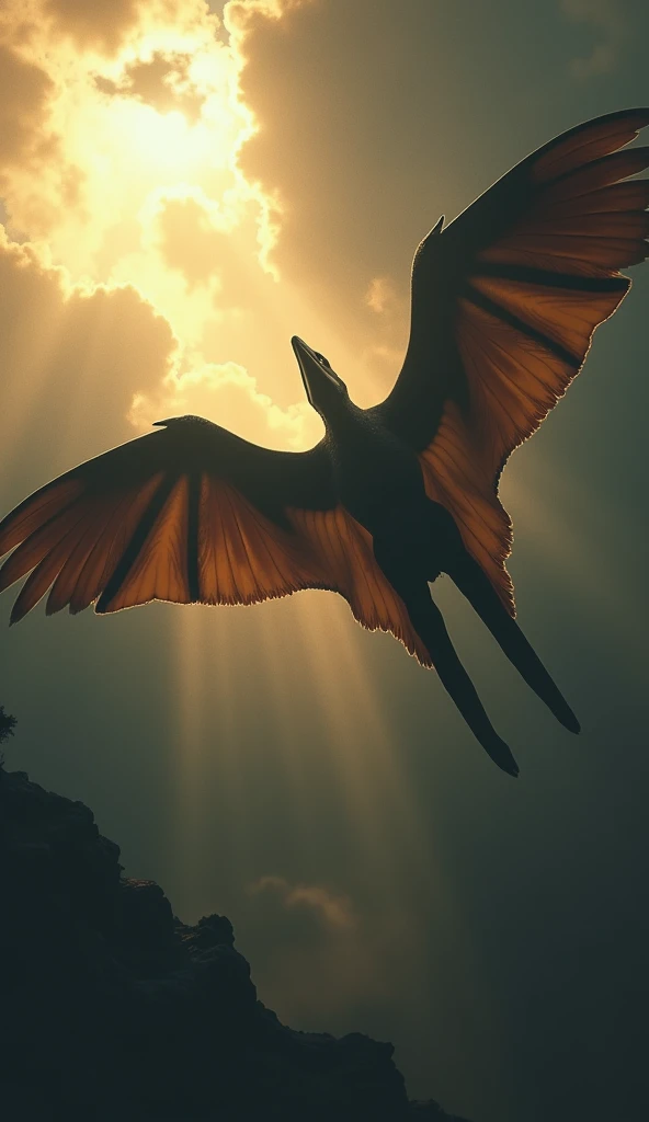 A cinematic image of a giant Pterosaurs