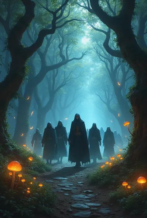 a group of evil people looking for a magical waste belonging to an enchanted forest protected by fairies